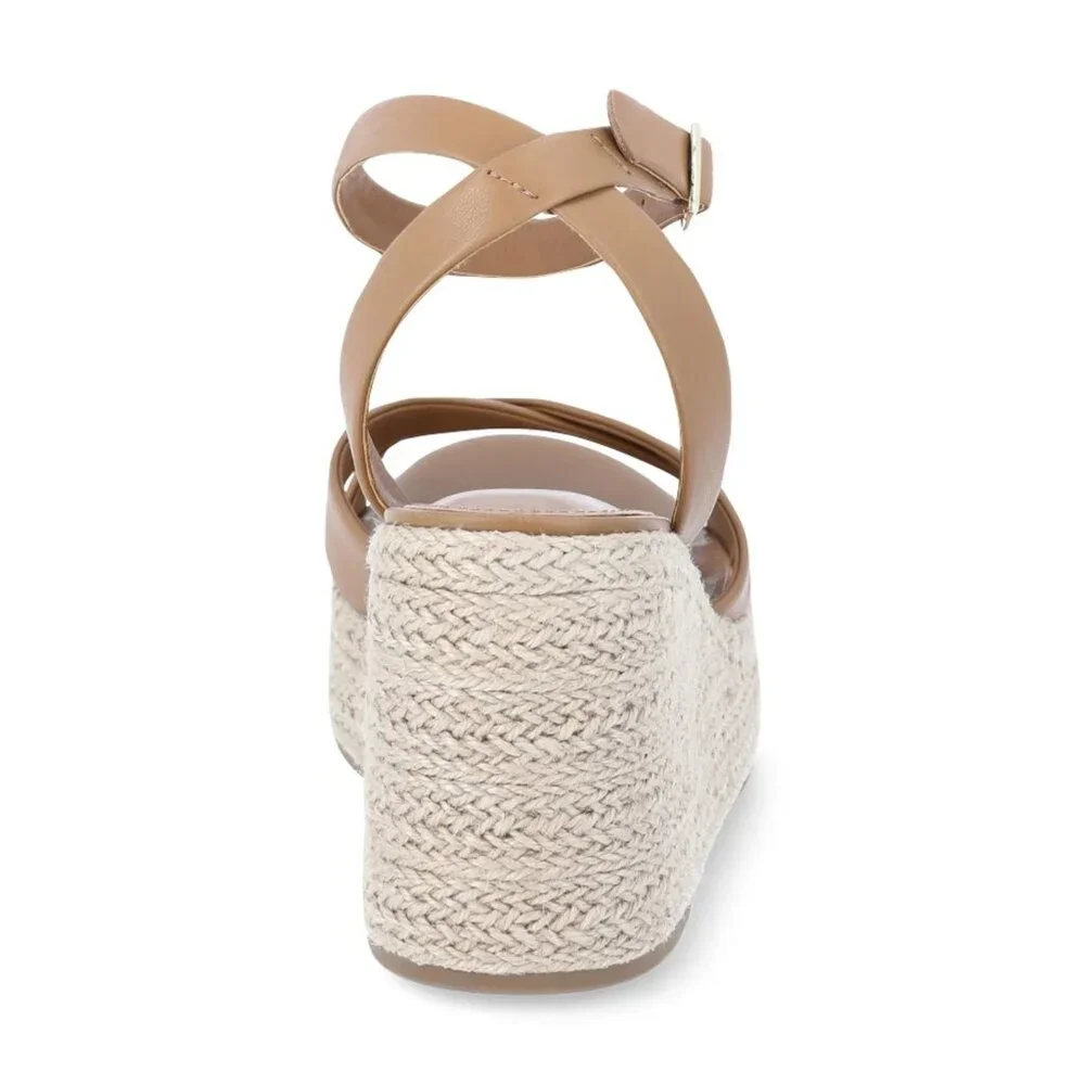 Madden NYC Women’s Strappy Wedge Sandals, Size 8.5, Medium Width, 3.82" Heel - Picture 4 of 6